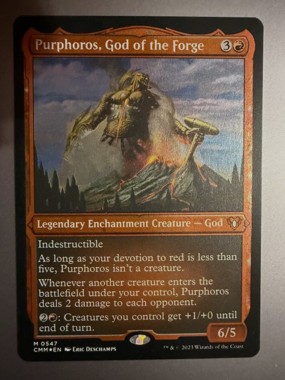 Purphoros, God of the Forge #547 | Magic Commander Masters Foil